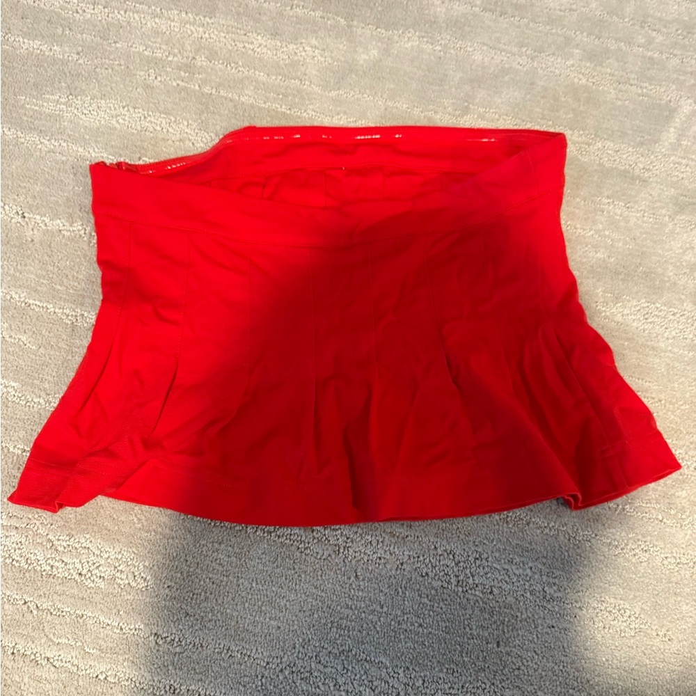 Anthropologie Bright Red Crop Top